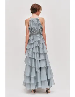 💧 Aje Cleo Gown in Duck Egg Blue - Size 8 - Ruffle Tiered Maxi Dress 💧 for rent on The Volte - image 11