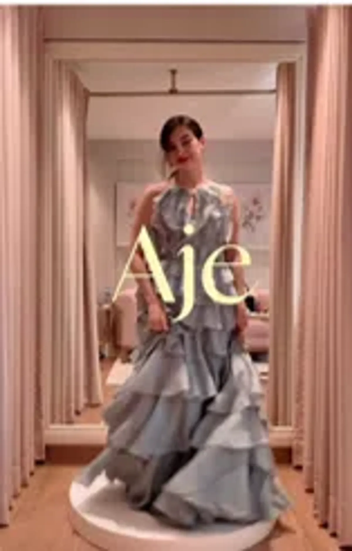💧 Aje Cleo Gown in Duck Egg Blue - Size 8 - Ruffle Tiered Maxi Dress 💧 - Image 8