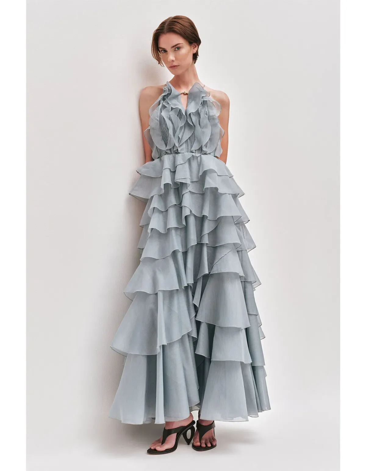 💧 Aje Cleo Gown in Duck Egg Blue - Size 8 - Ruffle Tiered Maxi Dress 💧 - Image 10