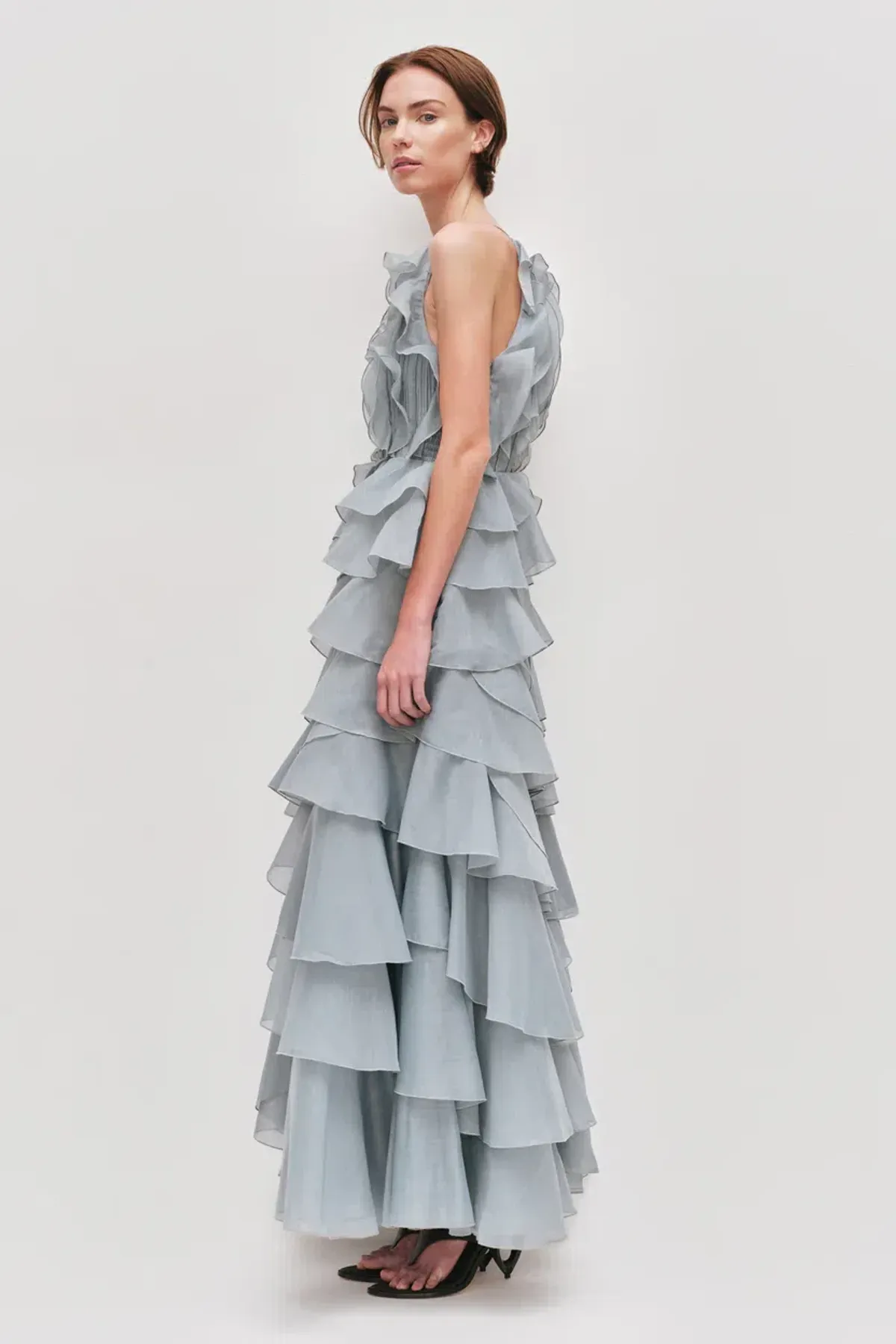💧 Aje Cleo Gown in Duck Egg Blue - Size 8 - Ruffle Tiered Maxi Dress 💧 - Image 5