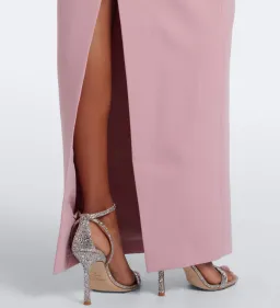 RACHEL GILBERT MALIA GOWN WITH CRYSTAL EMBELLISHMENTS IN ROSEWATER PINK AU 12 | FORMAL MAXI DRESS WEDDING GUEST DRESS for rent on The Volte - image 3