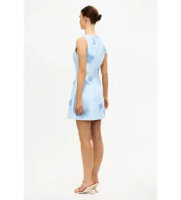 Acler Blairhall Mini Dress in Powder Blue Size 14 for rent on The Volte - image 2