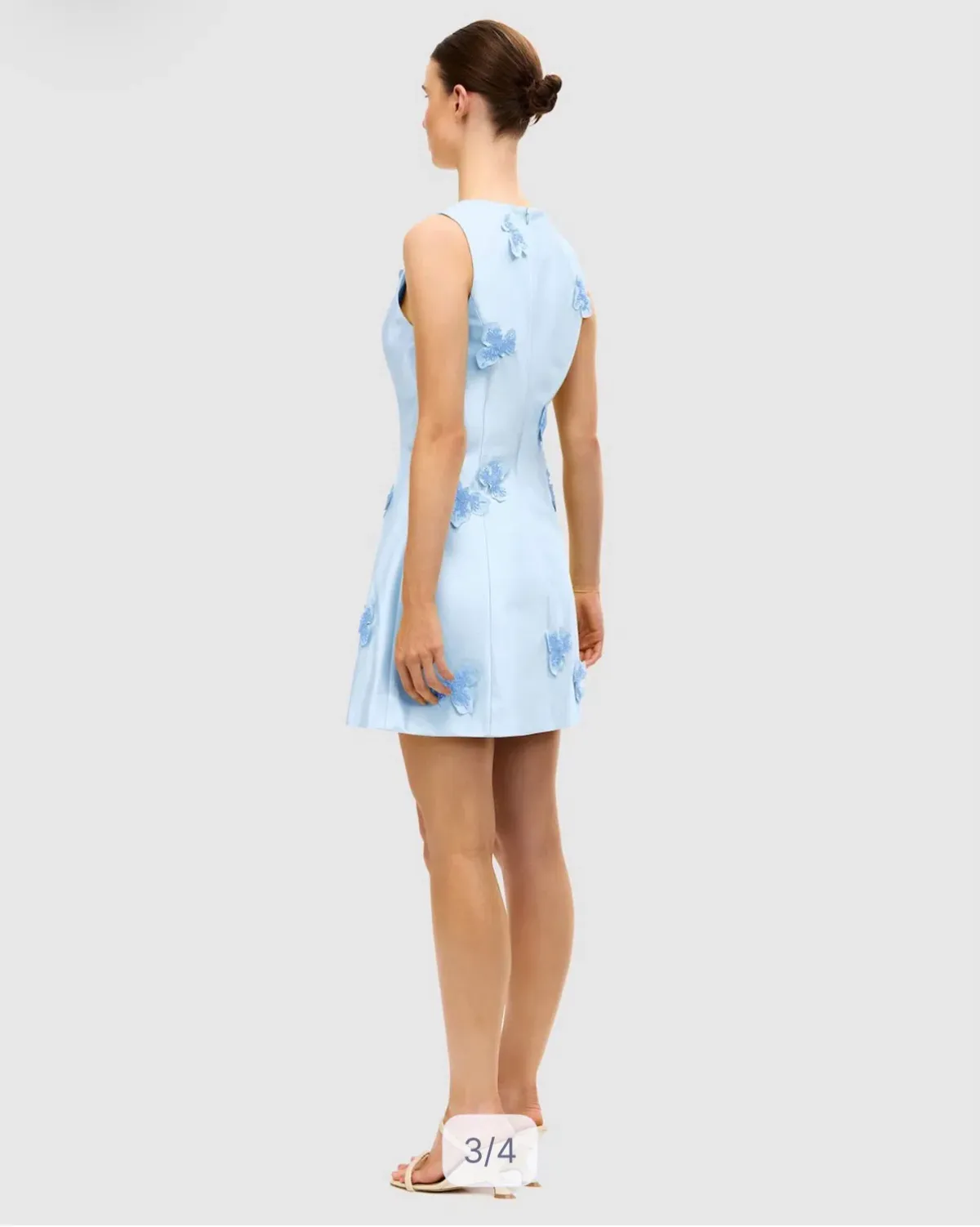 Acler Blairhall Mini Dress in Powder Blue - Image 3