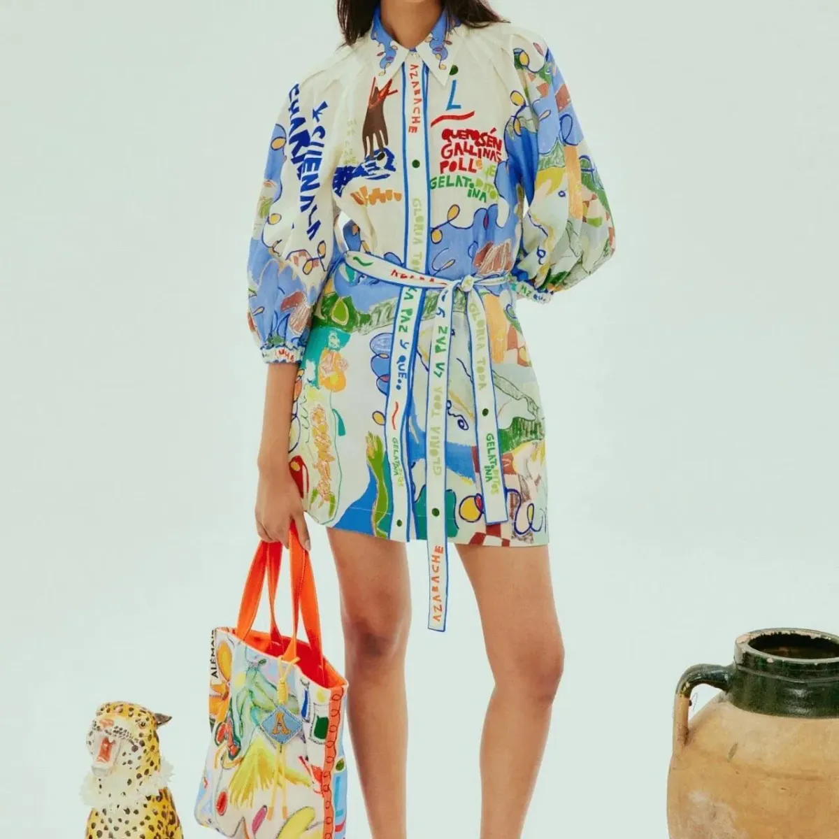 Alemais Nadia Mini Shirtdress sz 14 - Image 5