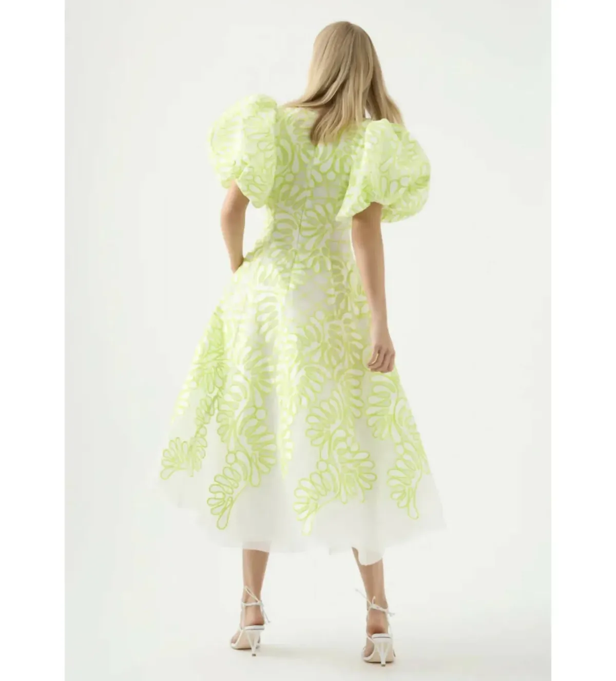 Aje Botanical Applique Midi Dress Print Size 14 - Image 4