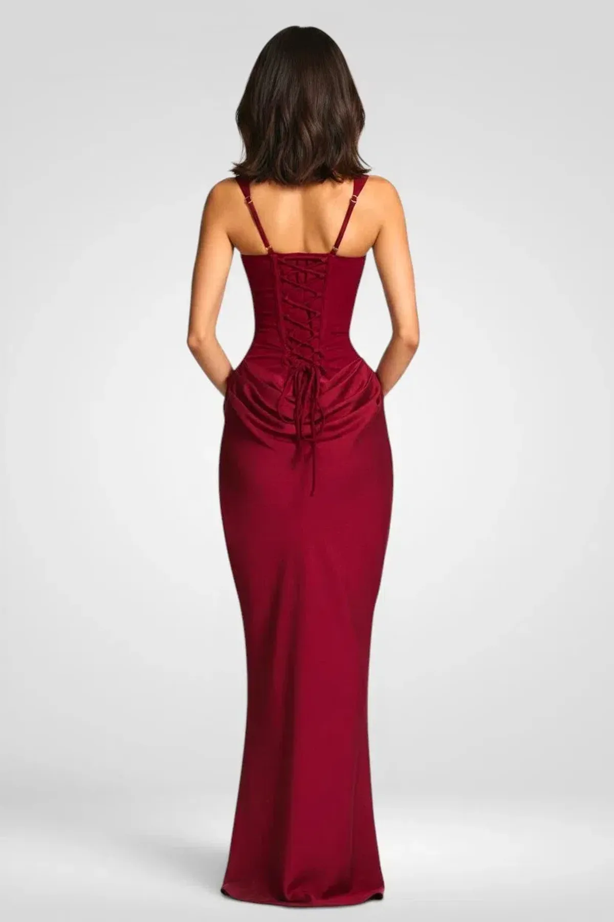 Babyboo Cornelia Maxi Dress - Burgundy - Image 4
