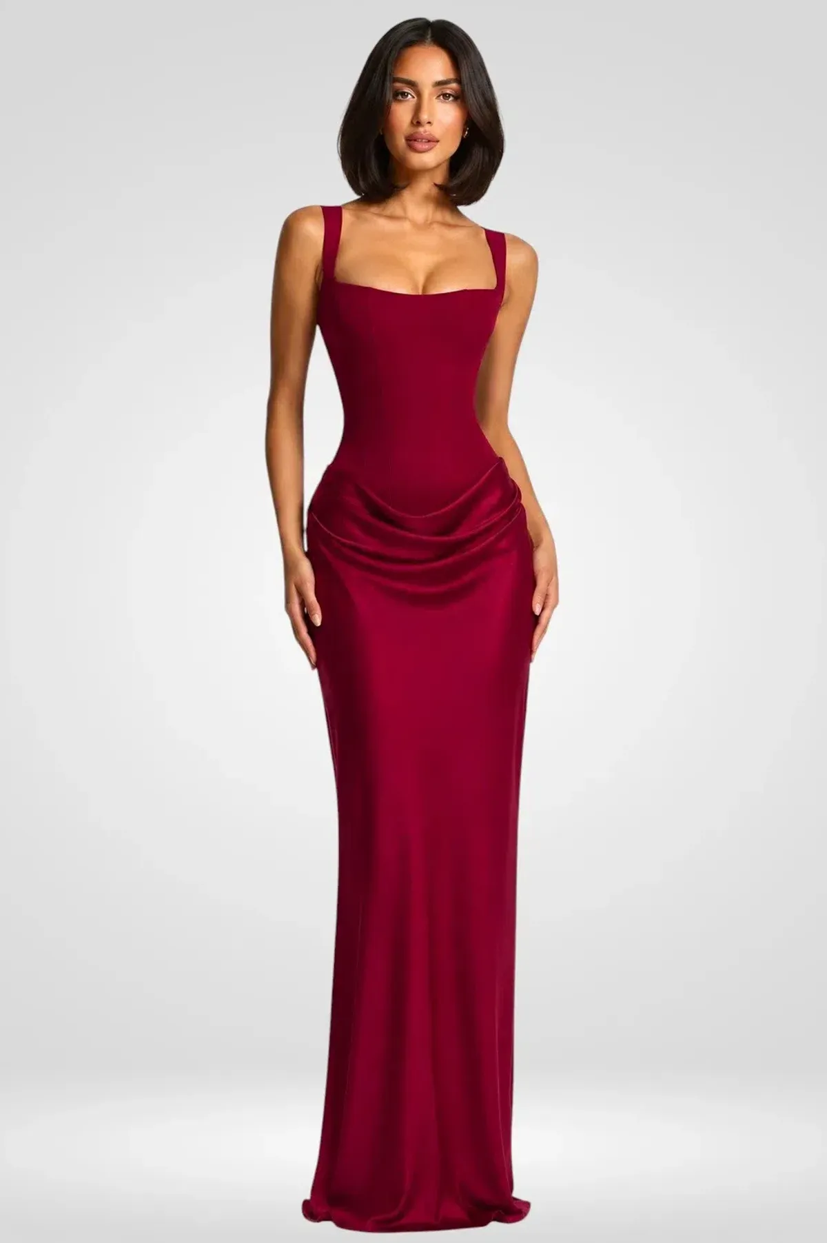 Babyboo Cornelia Maxi Dress - Burgundy - Image 3