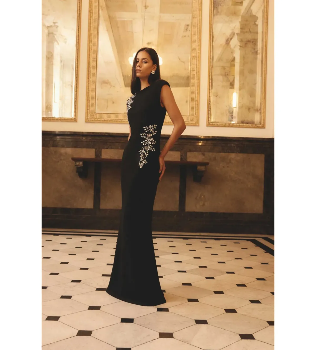 Elliatt Veda Embellished Gown in Black Size M/AU 10 - Image 2