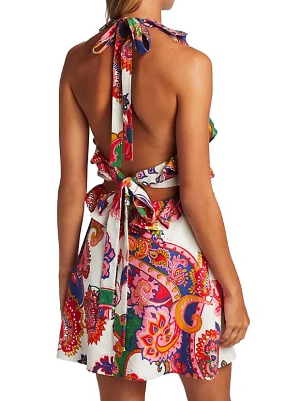 Zimmermann Lovestruck Tie Mini Dress Print Size 0 - Image 2