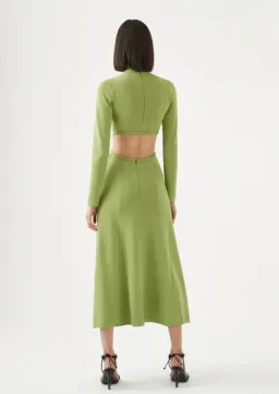 Aje Amelie braided dress 14 XL green  for rent on The Volte - image 4