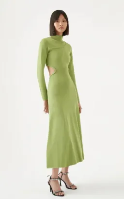 Aje Amelie braided dress 14 XL green  for rent on The Volte - image 2