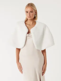 Forever new shawl capelet evening white O/S for rent on The Volte - image 1