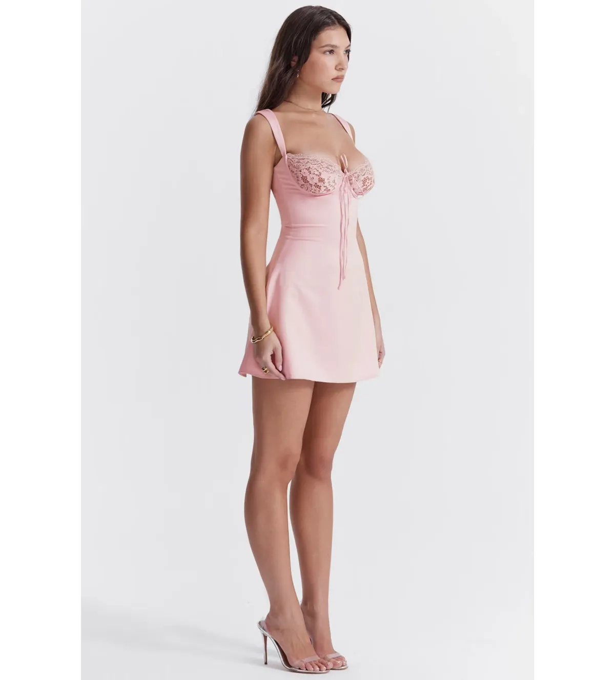 House of CB Adriana Mini Dress Pink Size 8 - Image 3