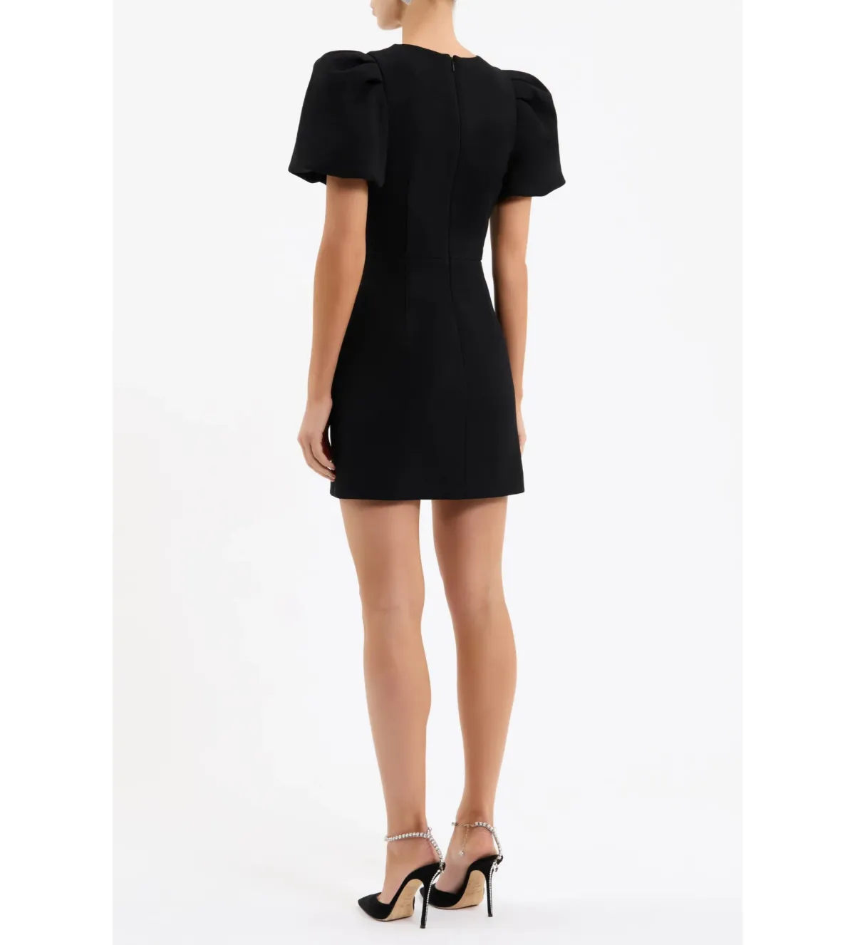 Rebecca Vallance Harlynn Puff Sleeve Mini Black Size 4 - Image 2