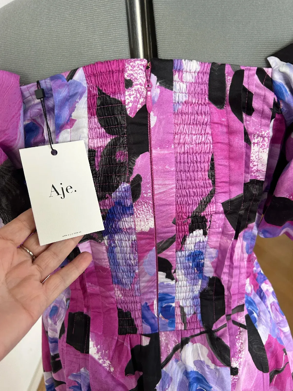 Aje Francesca Midi Dress – Lilac Nights – Size 12 - Image 7