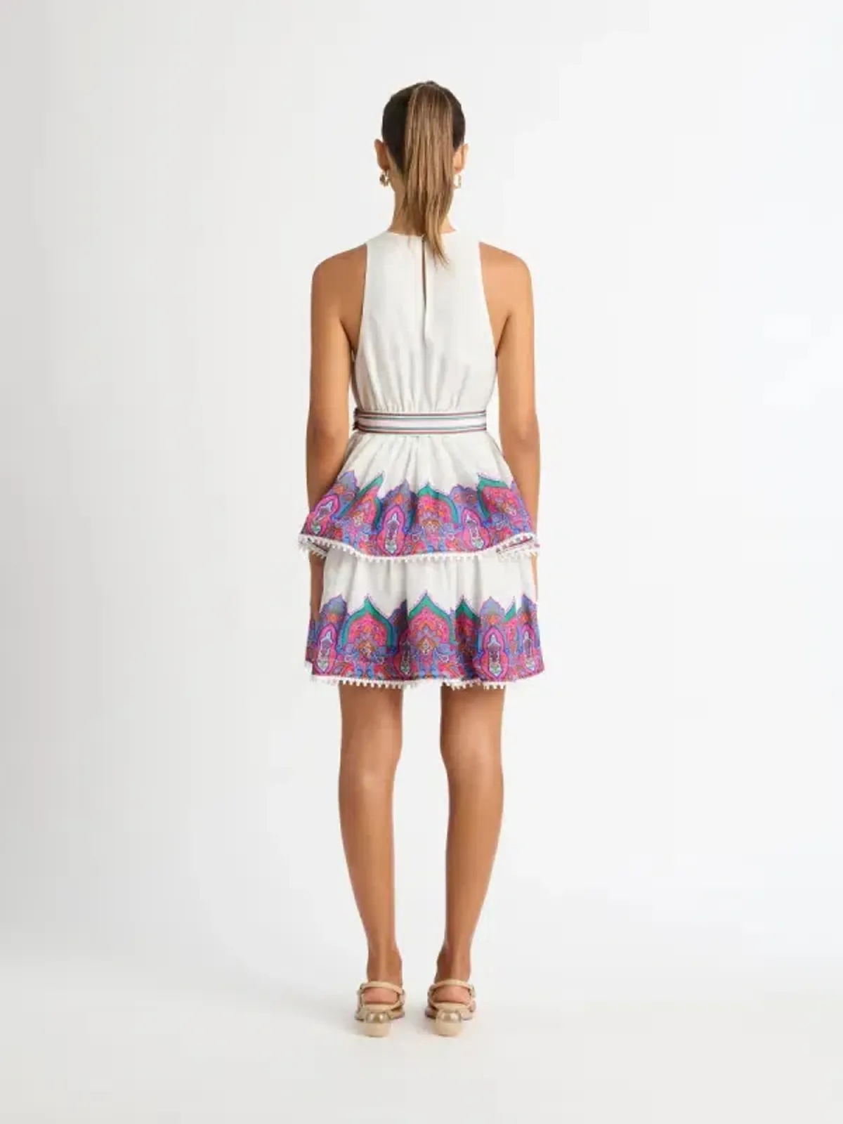 Sheike Valencia Mini Dress Paisley Print Size 12 - Image 2