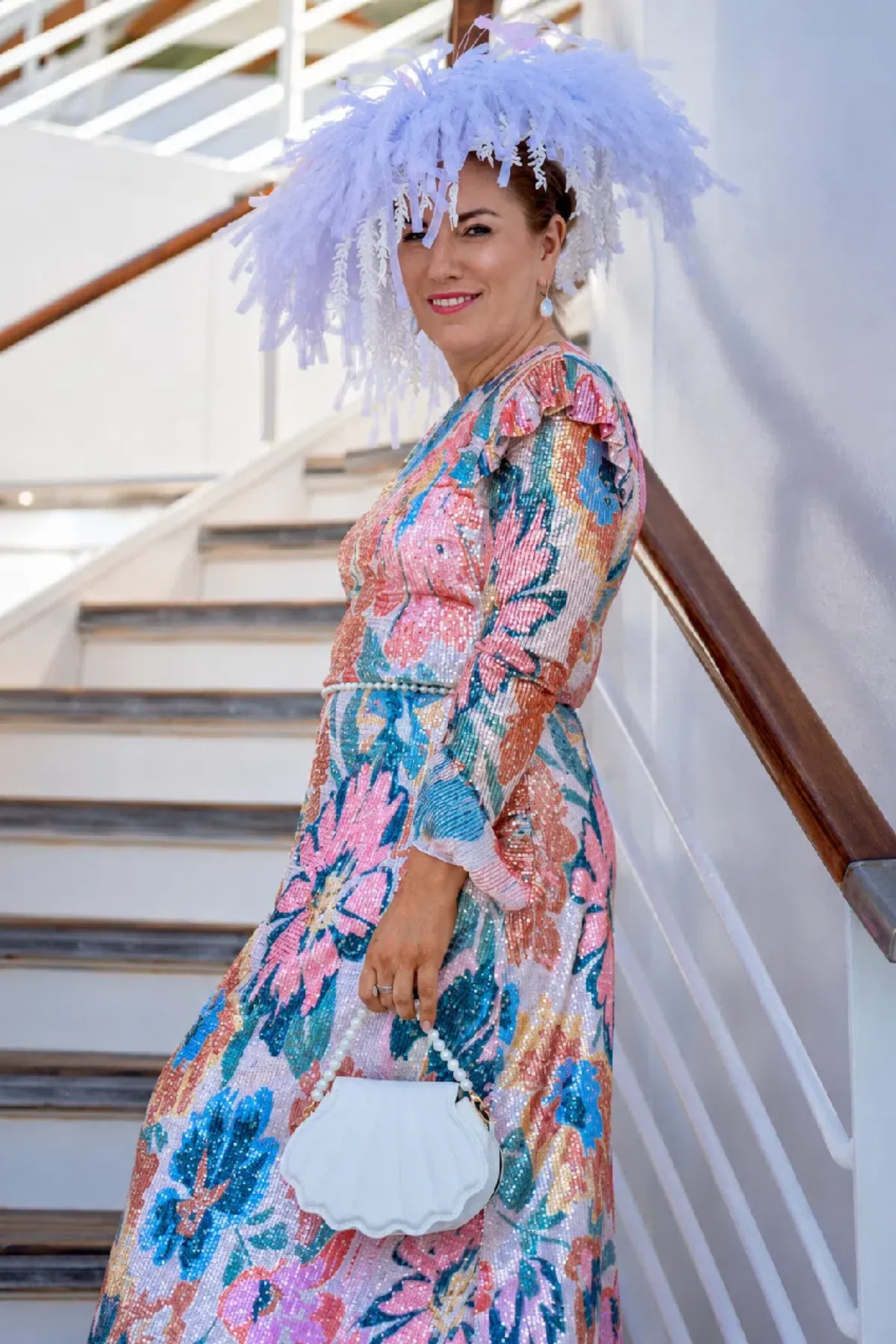 Only One Ashley Mercy Sequin Floral Dress – Size 12 - Image 1