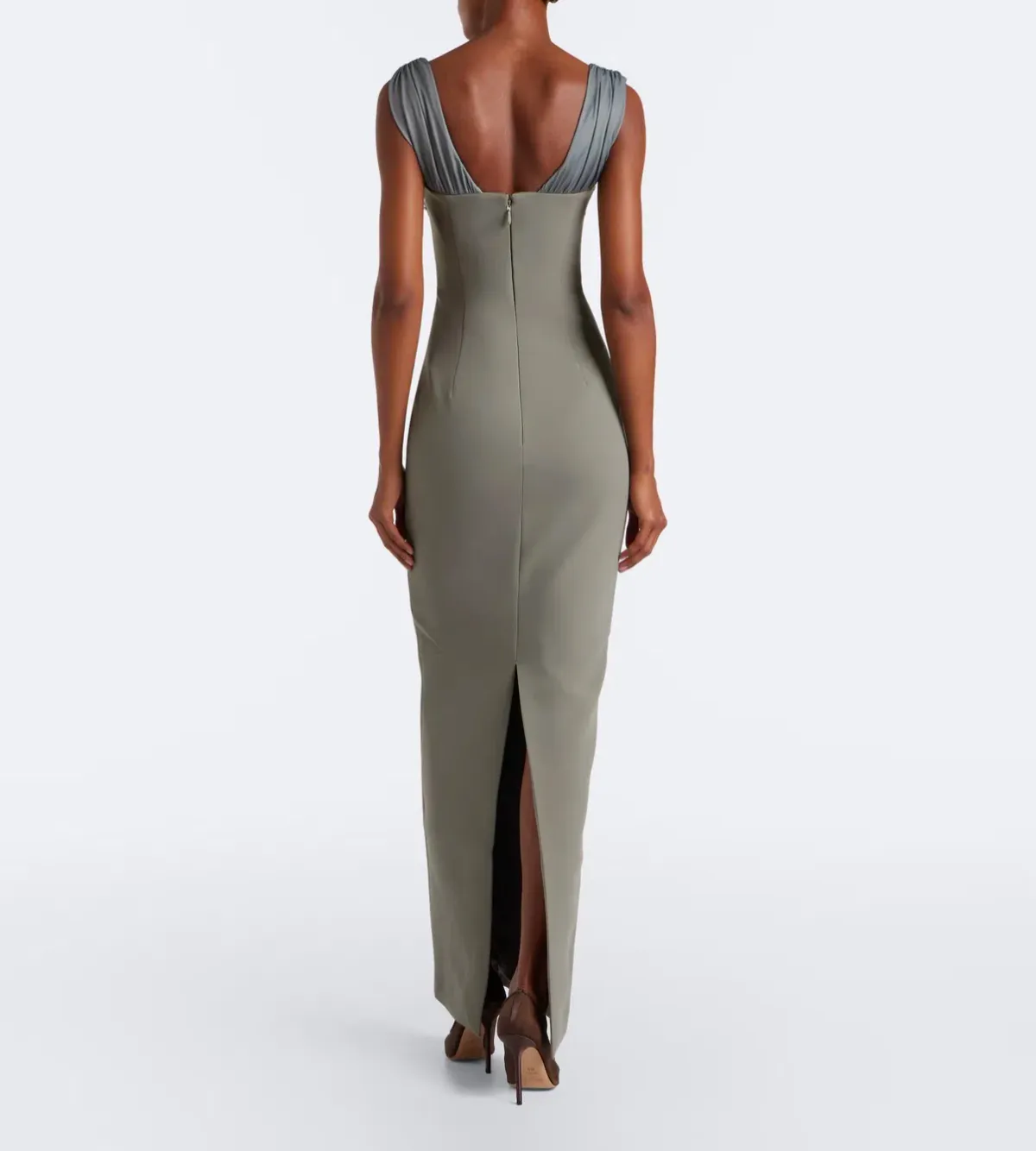 RACHEL GILBERT Malia embellished crêpe corset gown AU 10 - Image 4