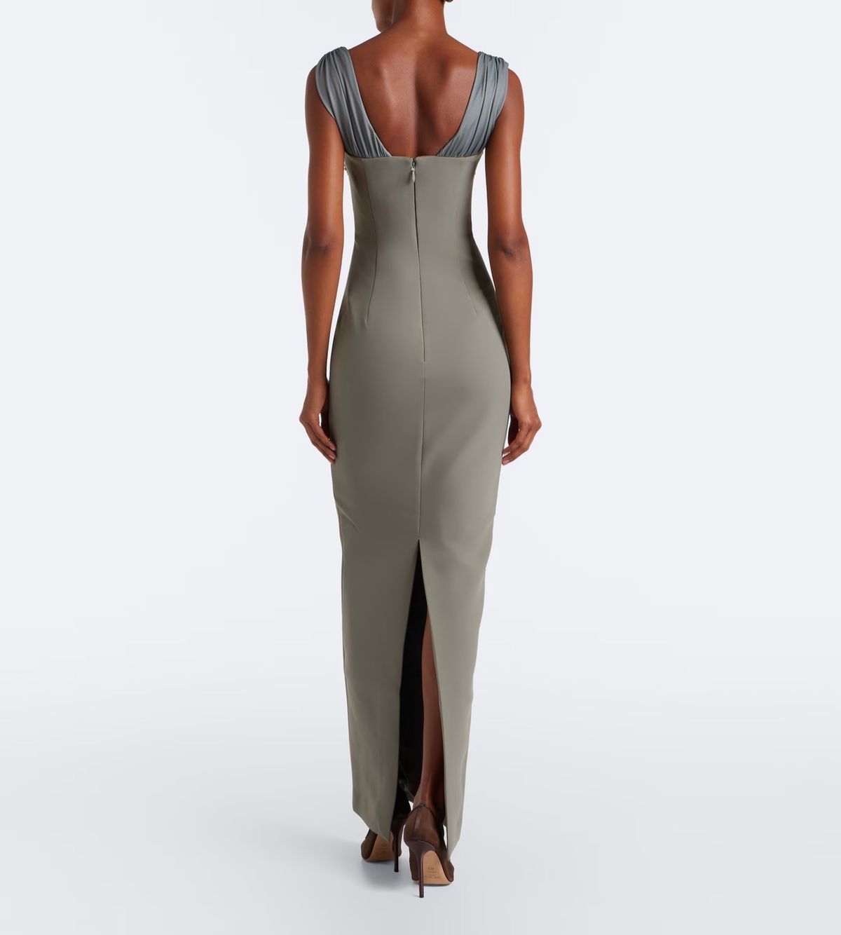 RACHEL GILBERT MALIA EMBELLISHED CRÊPE CORSET GOWN AU 12 - Image 4
