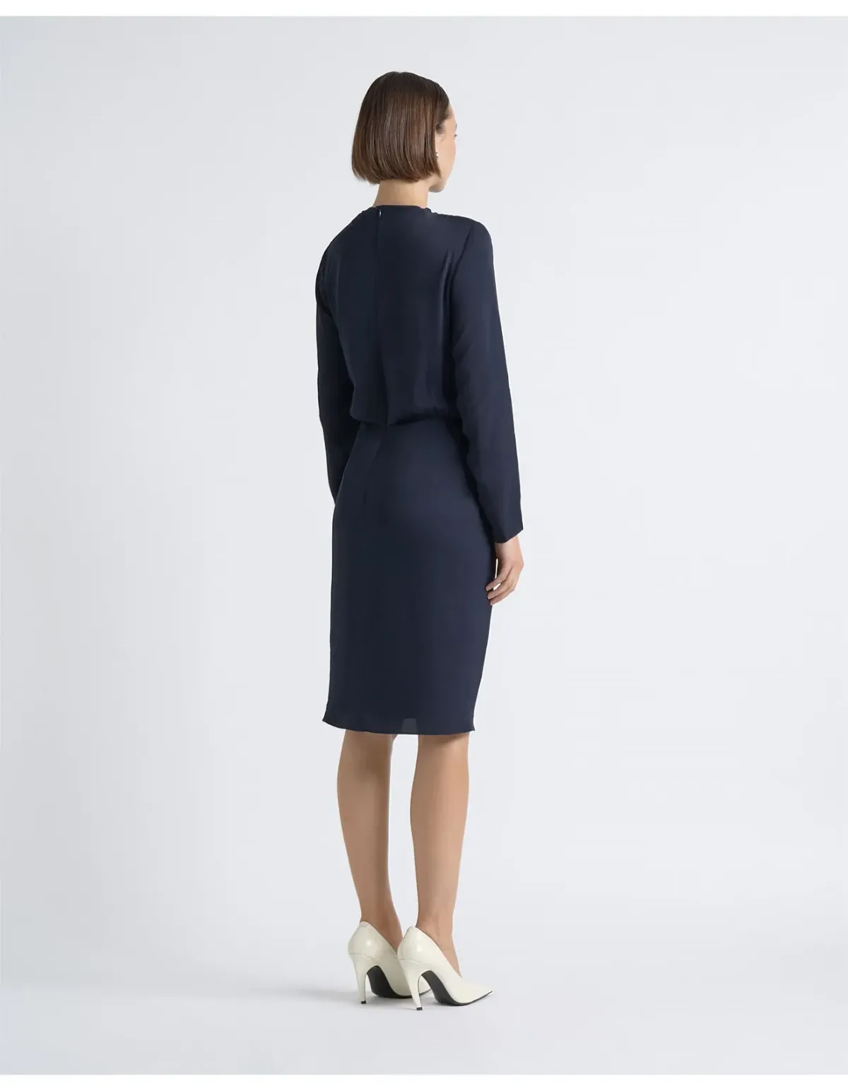 Cue Drape Midi Dress Size 6 AU Midnight - Image 5