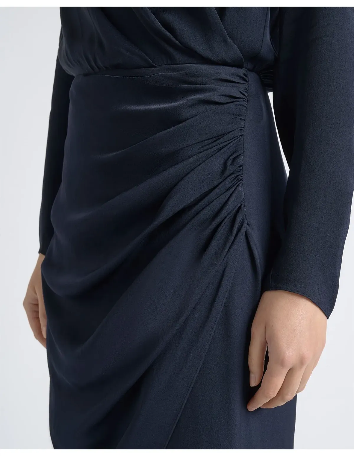 Cue Drape Midi Dress Size 6 AU Midnight - Image 3