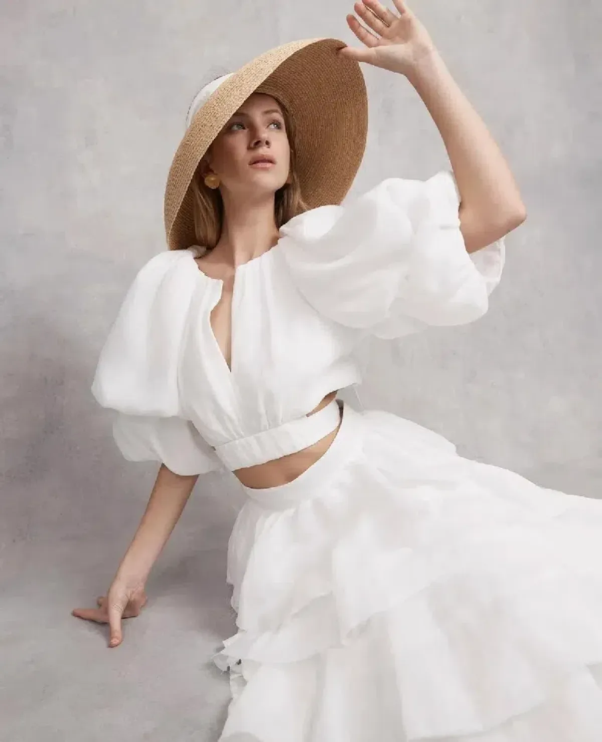 Aje Medina Tiered Midi Skirt – White – Size 12 - Image 1