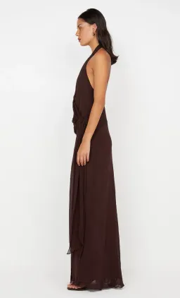 Bec & Bridge Soneva Wrap Maxi Dress Dark Chocolate Size AU 6 for rent on The Volte - image 4