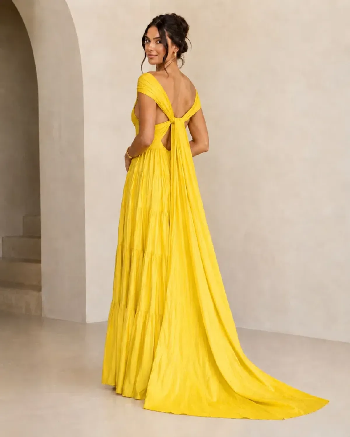 Aje Solstice Tiered Maxi Dress – Daisy Yellow – Size 8/10 - Image 2