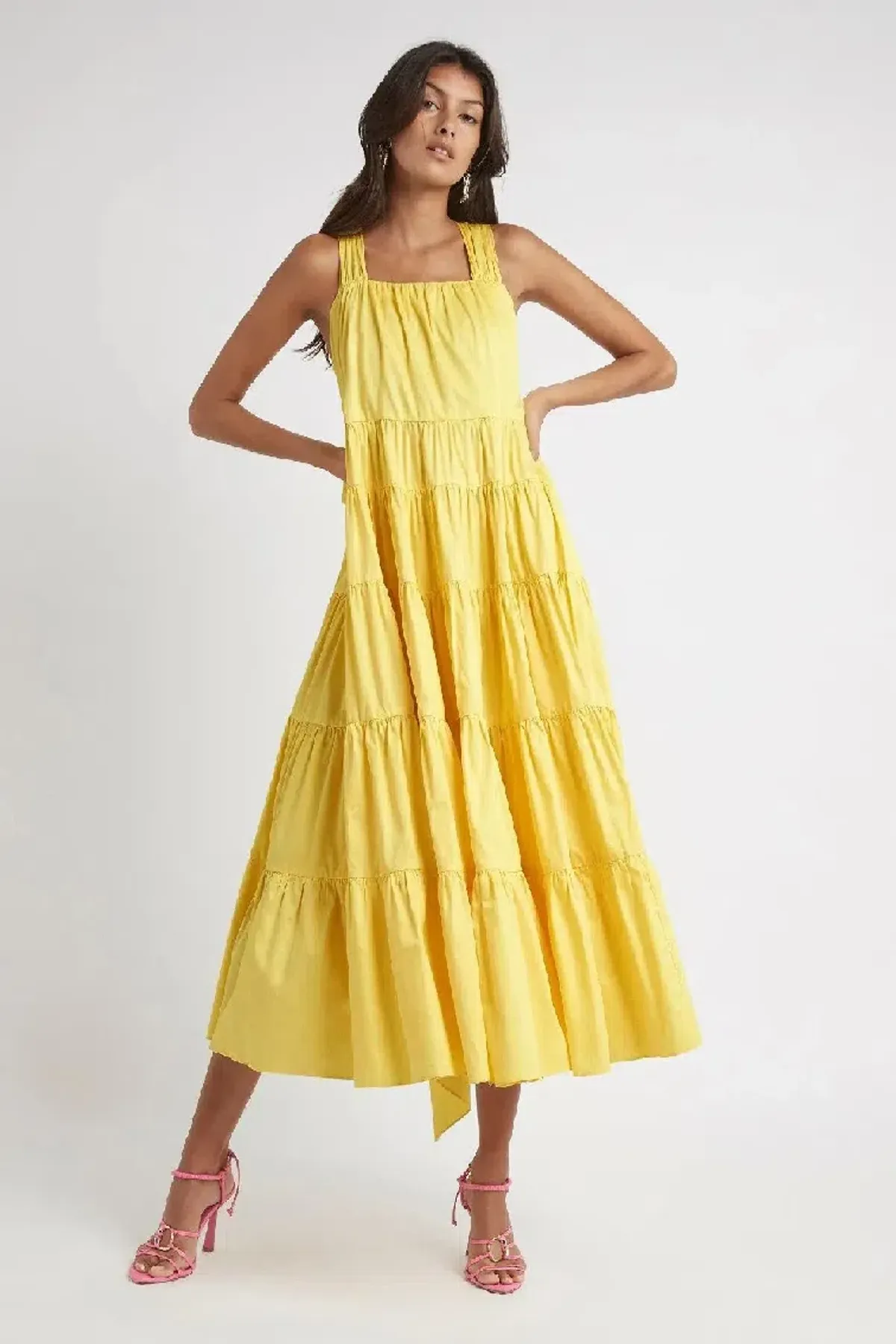 Aje Solstice Tiered Maxi Dress – Daisy Yellow – Size 8/10 - Image 4