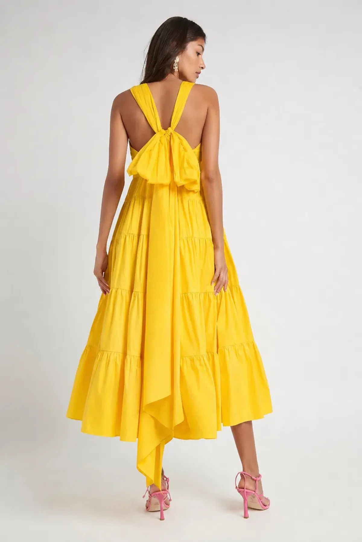 Aje Solstice Tiered Maxi Dress – Daisy Yellow – Size 8/10 - Image 1