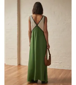 Sancia The Naomi Cupro Maxi Dress Green Size AU 8/S for rent on The Volte - image 2