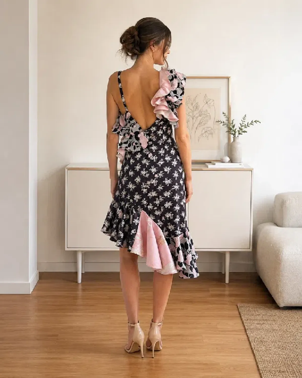 ASILIO Untamed Mind Dress – Metallic Floral – Size 10/12 - Image 3