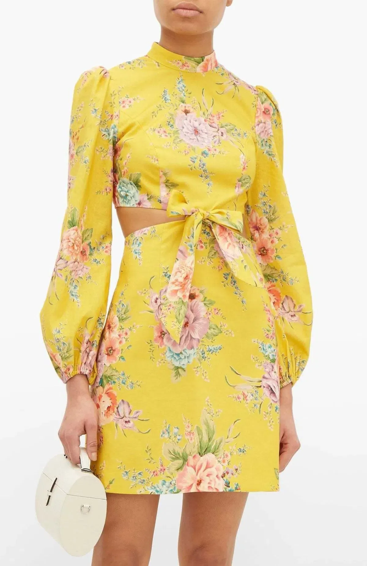 Zimmermann Zinnia Bow Cut Out Mini Dress AU 8 / S - Image 3