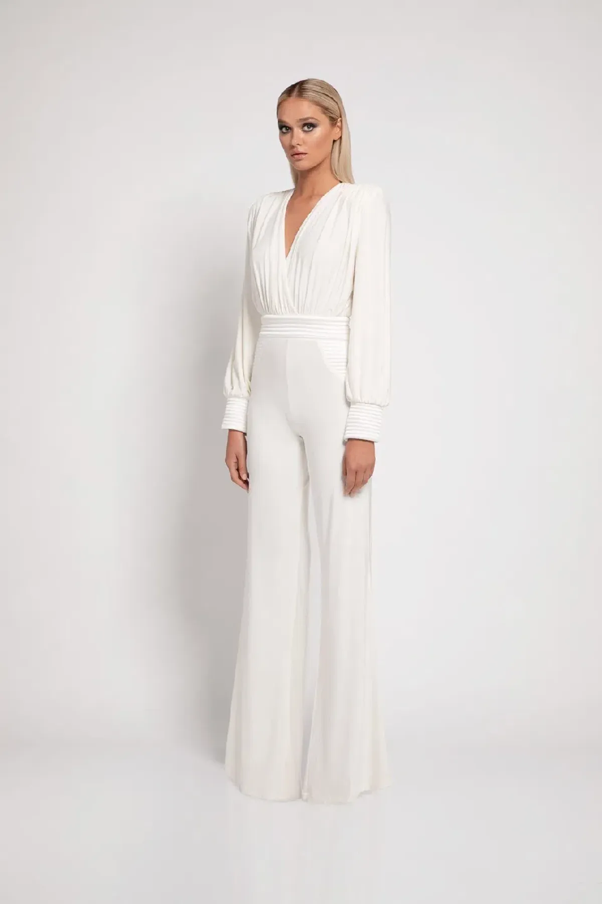 ZHIVAGO READY JUMPSUIT – WHITE / IVORY – SIZE 8/10 - Image 2
