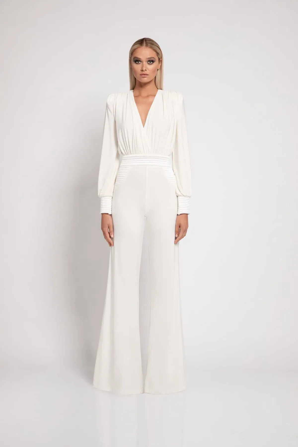 ZHIVAGO READY JUMPSUIT – WHITE / IVORY – SIZE 8/10 - Image 1