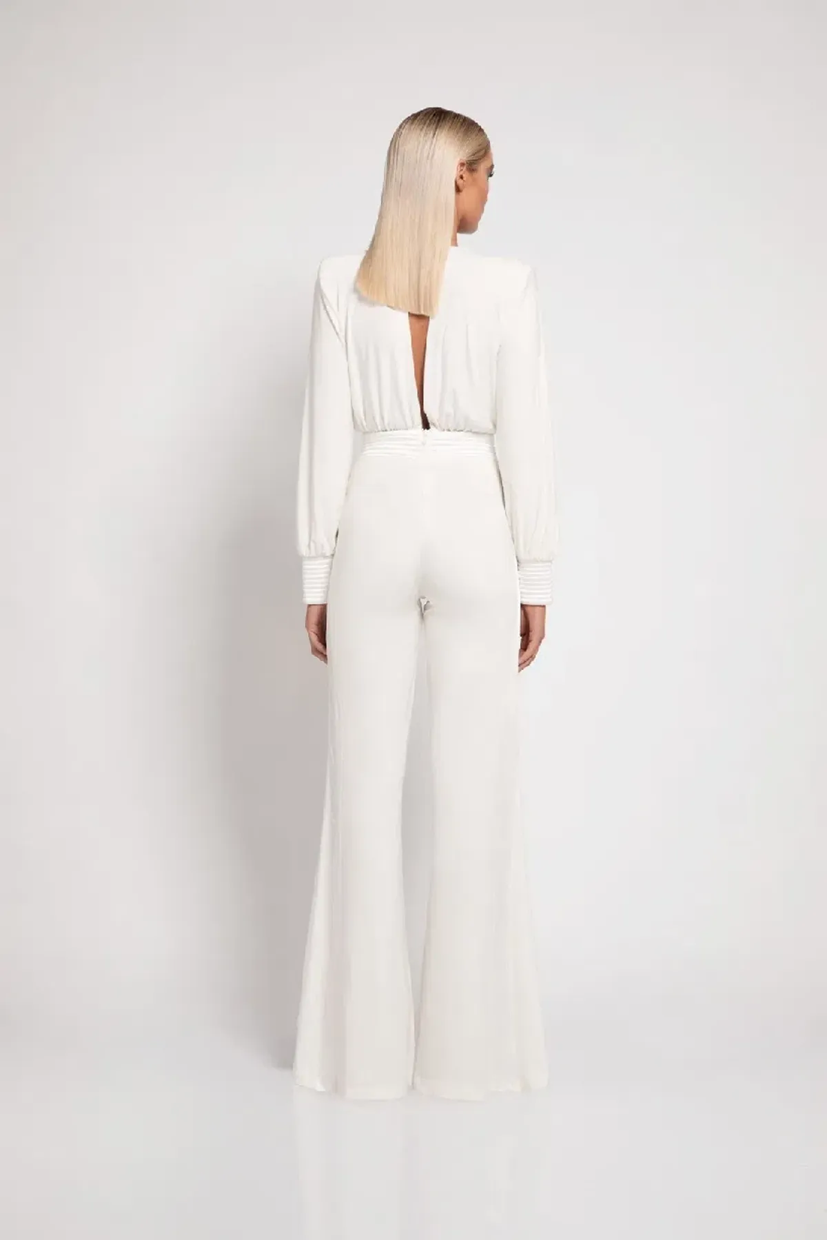 ZHIVAGO READY JUMPSUIT – WHITE / IVORY – SIZE 8/10 - Image 3