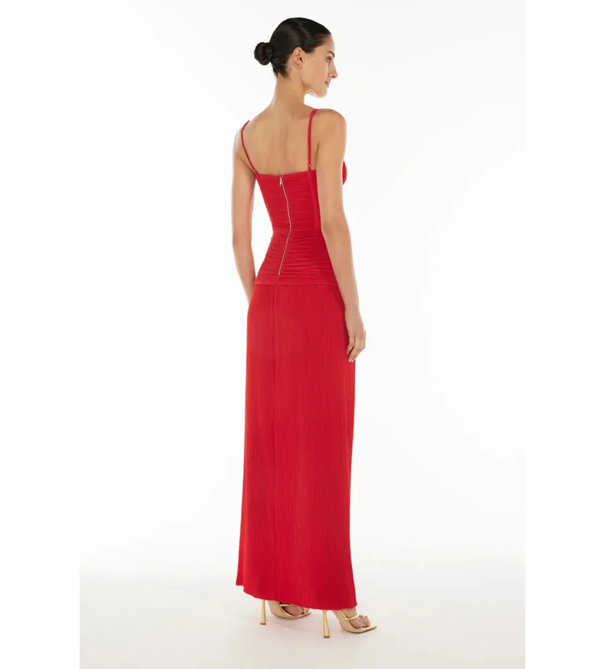 Manning Cartell Double Time Pleat Dress Red Size 12 - Image 2