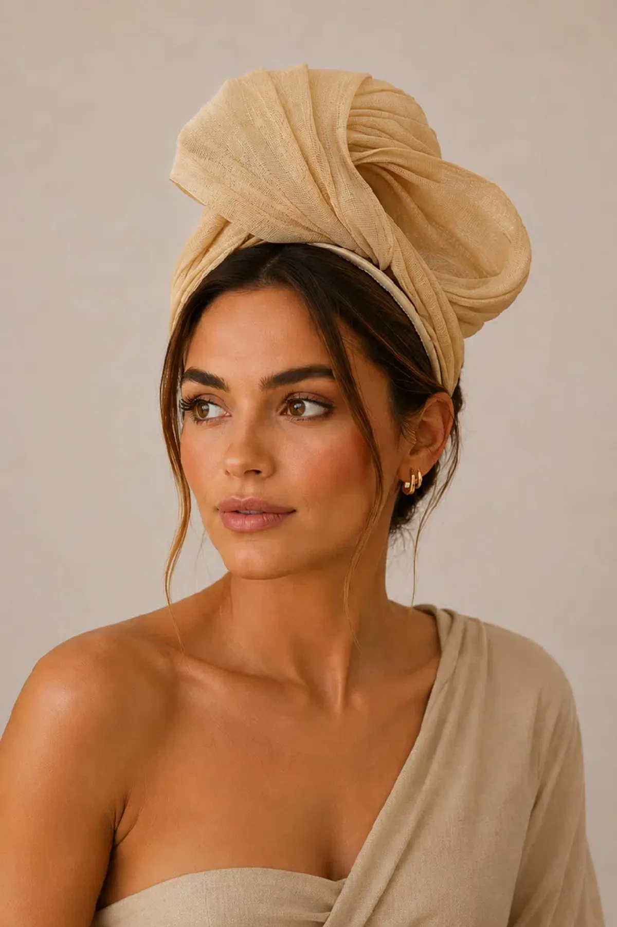 Sheike Turban Twist Millinery Headband Fascinator - Image 1
