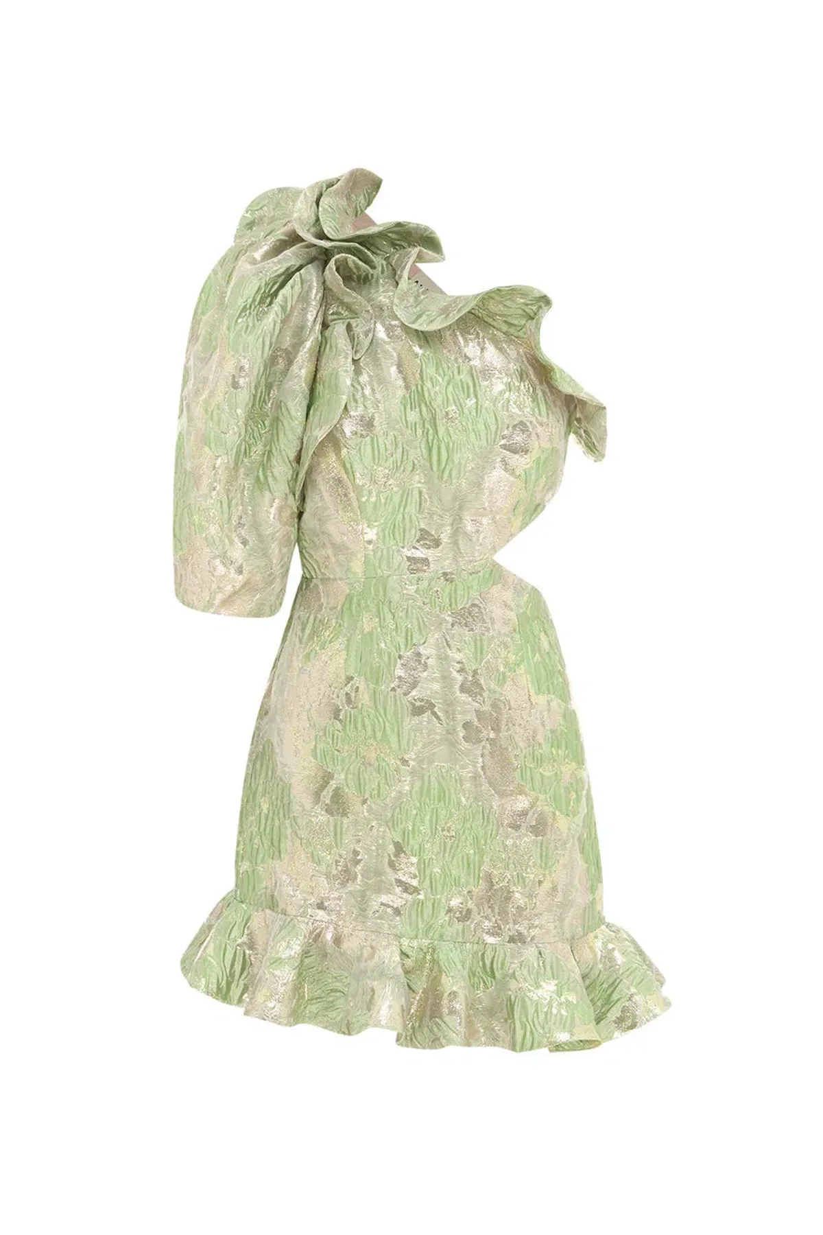 ALEMAIS MIRA ONE SHOULDER MINI DRESS GREEN SIZE 8 - Image 8