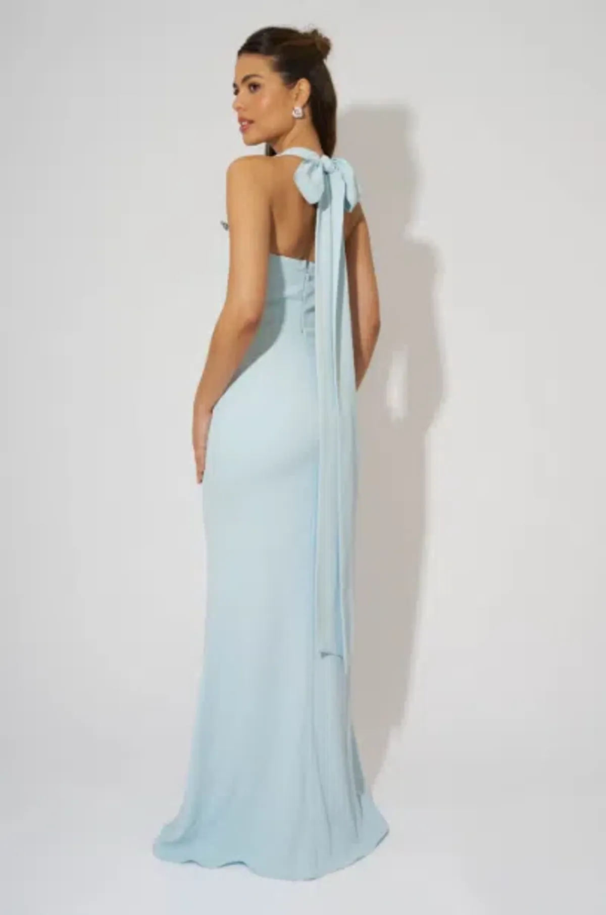Odd Muse Halter Maxi Dress, Powder Blue, Size 8 - Image 3