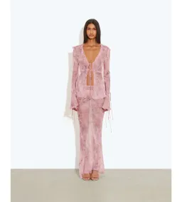 Rat & Boa Cobra Blouse Size S and Maxi Skirt Set Pink Size XS for rent on The Volte - image 1
