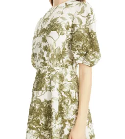 Erdem Kira Floral Print Puff Sleeve Midi Dress Size 14 for rent on The Volte - image 4