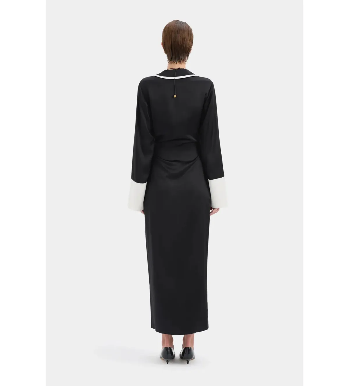 Sir the Label Yasmine Wrap Midi Shirt Dress Black Size 14 - Image 2