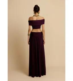Arcina Ori Alessia Top and Maxi Skirt Set in Plum Size 8 for rent on The Volte - image 4