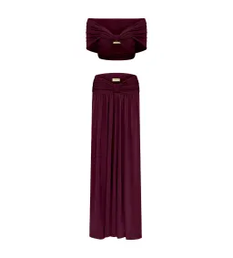 Arcina Ori Alessia Top and Maxi Skirt Set in Plum Size 8 for rent on The Volte - image 5