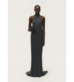 Arcina Ori Romy Maxi Dress with Train in Chrome Metallic Size 6 for rent on The Volte - image 1