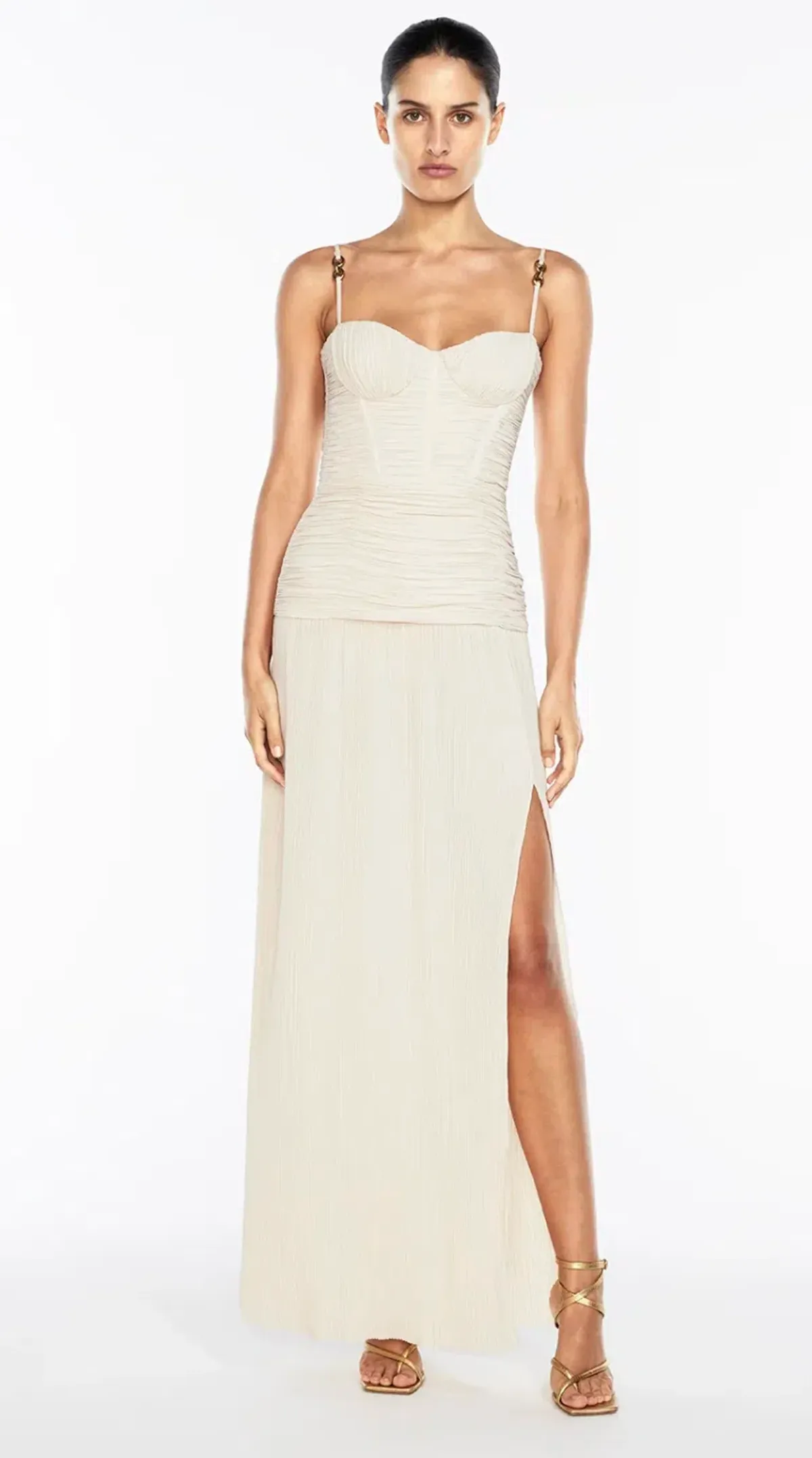 Manning Cartell Double Time Pleat Dress Nougat - Image 1