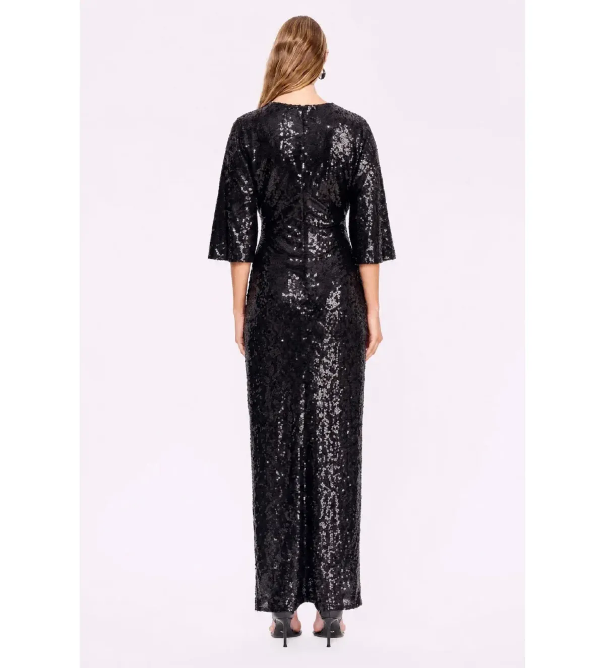 Suboo Ava Sequin Cape Maxi Dress Black Sequin Size S / AU 8 - Image 2