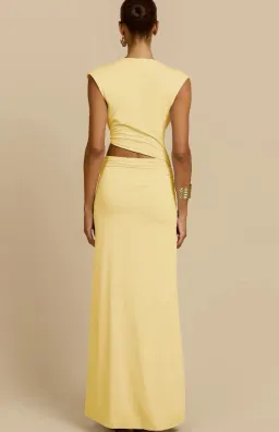 Arcina Ori Jade Dress in Lemon size 8  for rent on The Volte - image 2