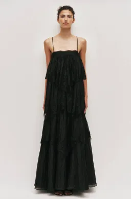 Aje Ophelia Lace Gown Black Size 6 for rent on The Volte - image 1
